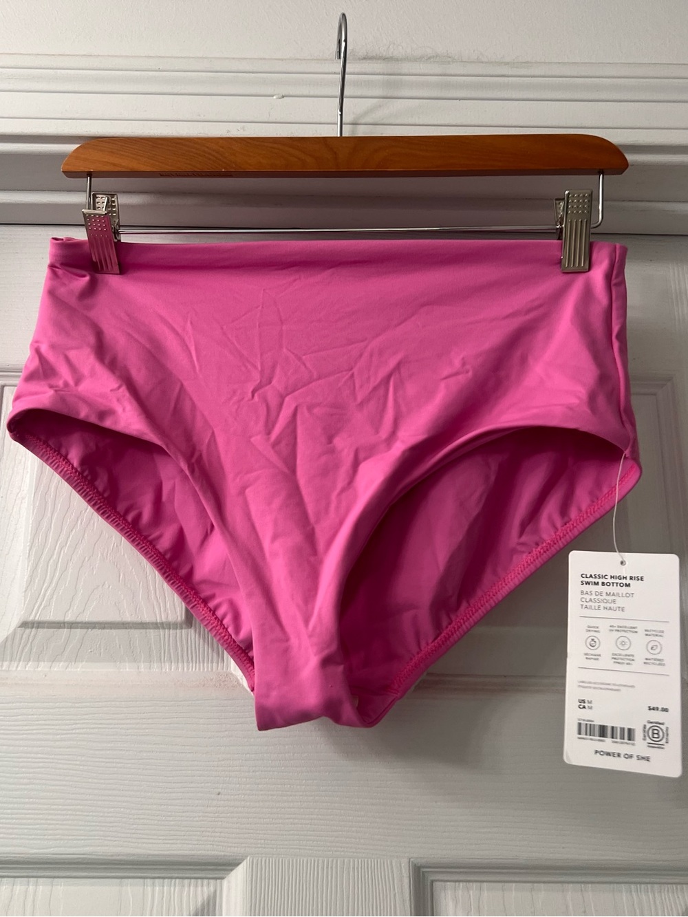 Athleta  Pink High Rise Swim Bottoms
Sz Medium 
Swim/ Vacation